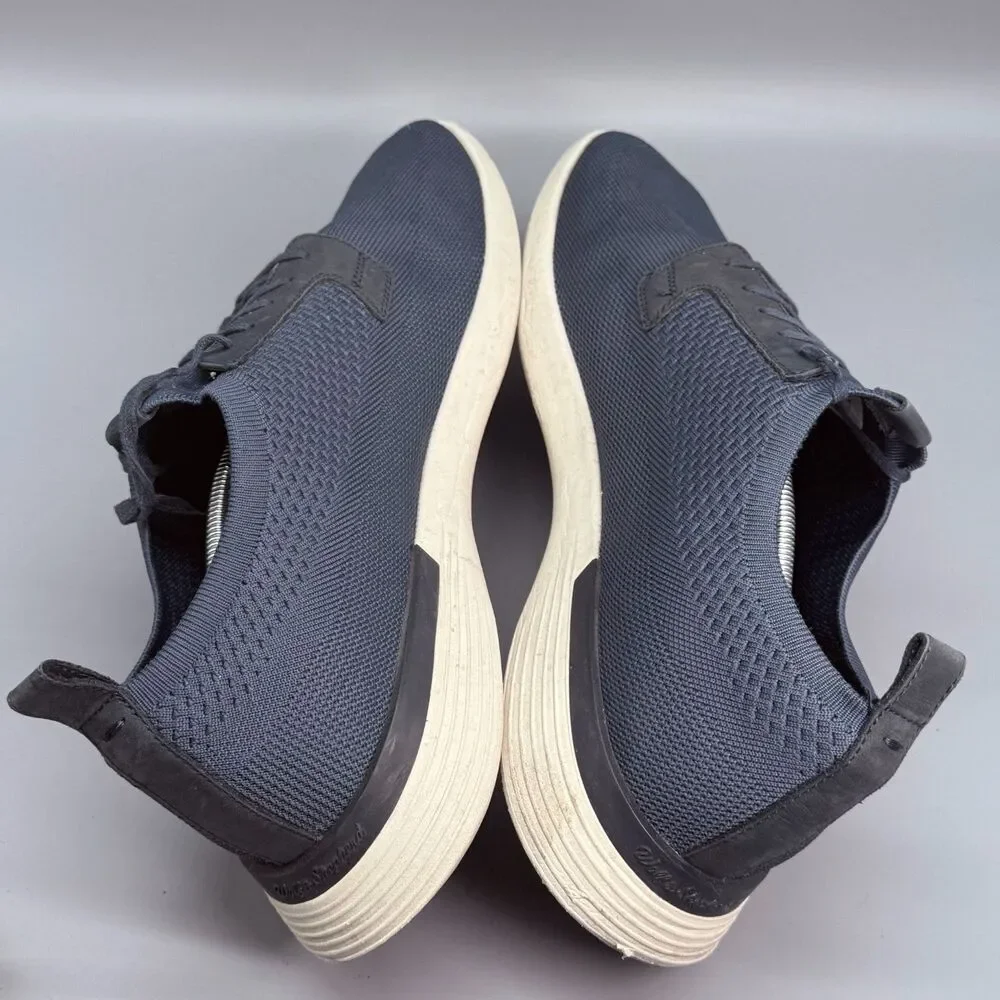 Wolf & Shepherd Swift Knit Mens 14 Navy White Mesh Low Top Derby Sneakers Shoes